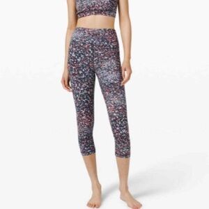 Lululemon align high rise crop leggings water blossom size 20